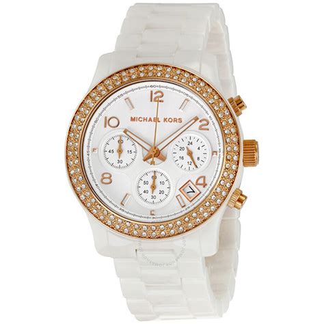 white women's watch michael kors|michael kors white ceramic watch.